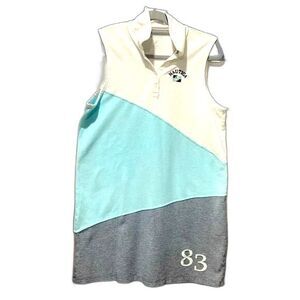 Nautica sports dress white/Teal/grey Wmns  Sz XL
